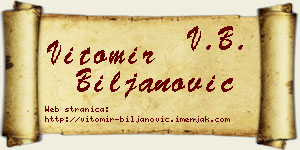 Vitomir Biljanović vizit kartica